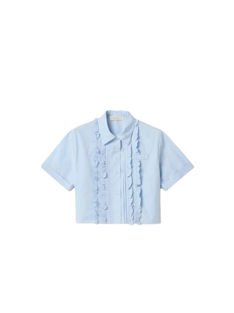 Royalty High-End Summer 2026 New College Style Letter Logo Embellished Short Sleeve Women's Shirt Cotton Casual Breathable
Royalty High-End Summer 2026 New College Style Letter Logo Embellished Short Sleeve Women's Shirt Cotton Casual Breathable
