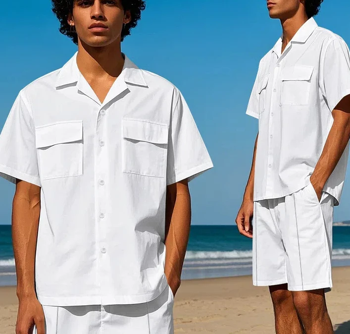 American Thin Luxury Breathable Men's Hawaiian Short Sleeved Shirt Shorts Set Summer Workwear Style Loose Casual Fashion
American Thin Luxury Breathable Men's Hawaiian Short Sleeved Shirt Shorts Set Summer Workwear Style Loose Casual Fashion