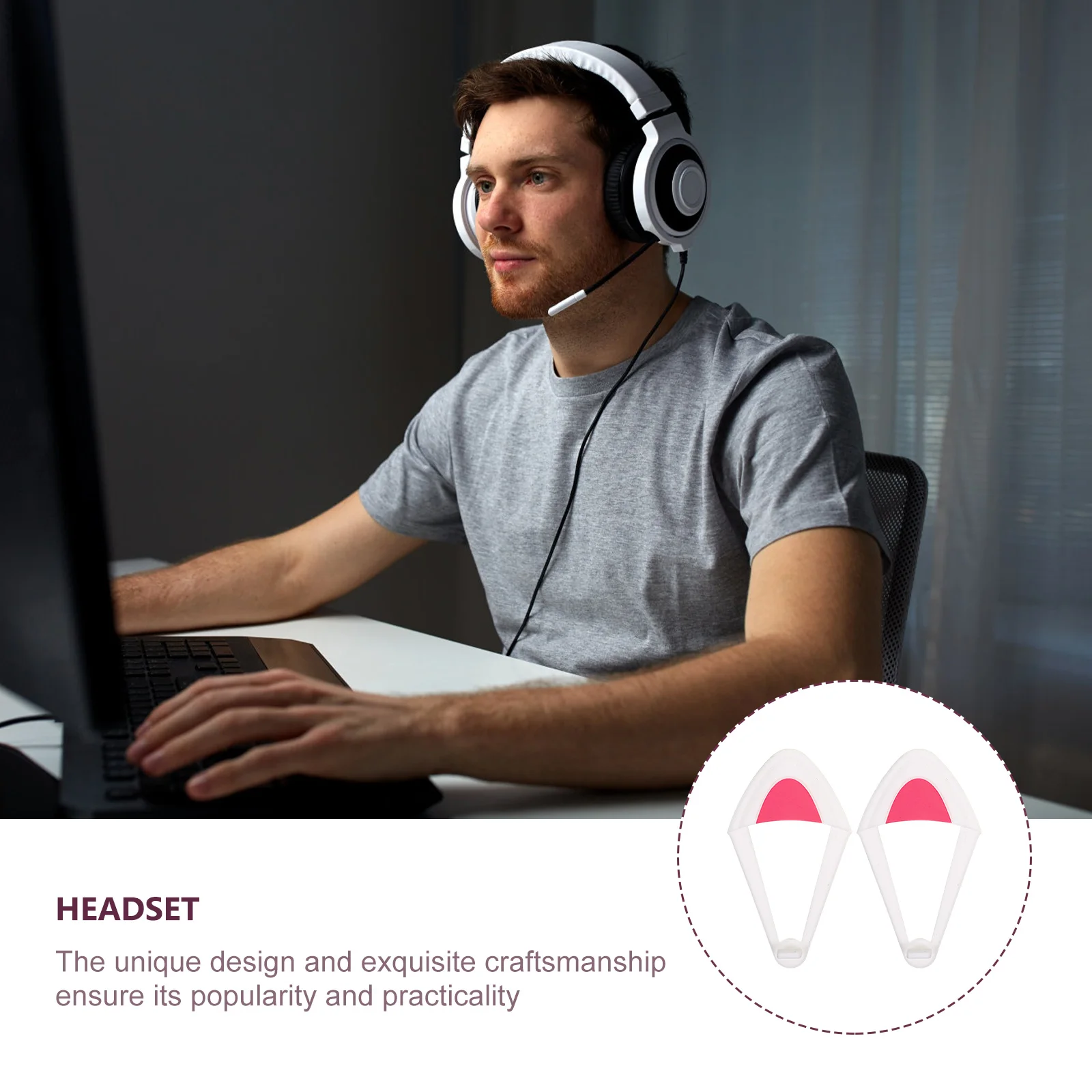 Cat Ear Headset Decorations Silicone Adornments Lovely Cartoon Designs Fits Various Headsets Durable Material Flexible
Cat Ear Headset Decorations Silicone Adornments Lovely Cartoon Designs Fits Various Headsets Durable Material Flexible