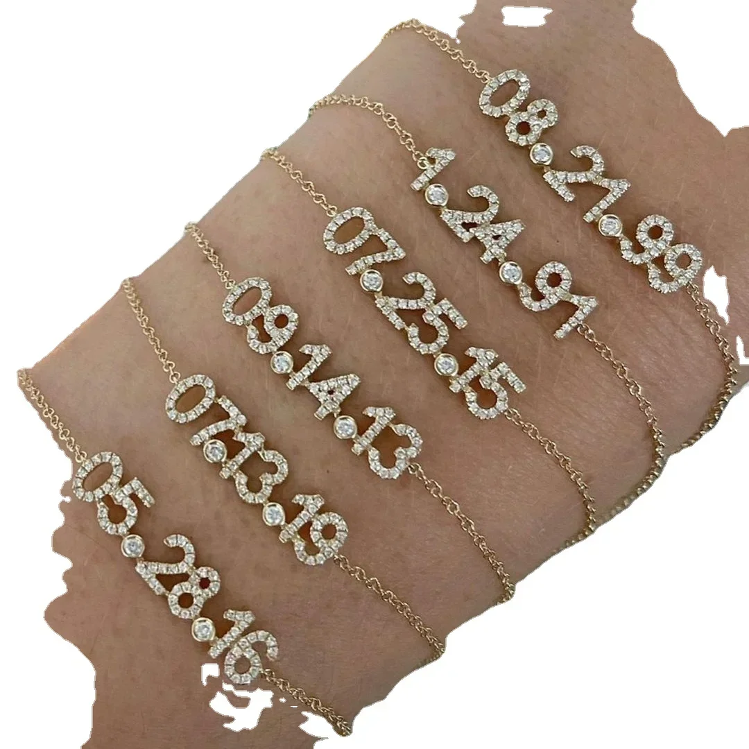 Custom VVS Pass Tester Iced Out Moissanite Lab Diamond 10K 14K 18K Real Gold Memorial Number Bracelet Fine Jewelry For Women
Custom VVS Pass Tester Iced Out Moissanite Lab Diamond 10K 14K 18K Real Gold Memorial Number Bracelet Fine Jewelry For Women