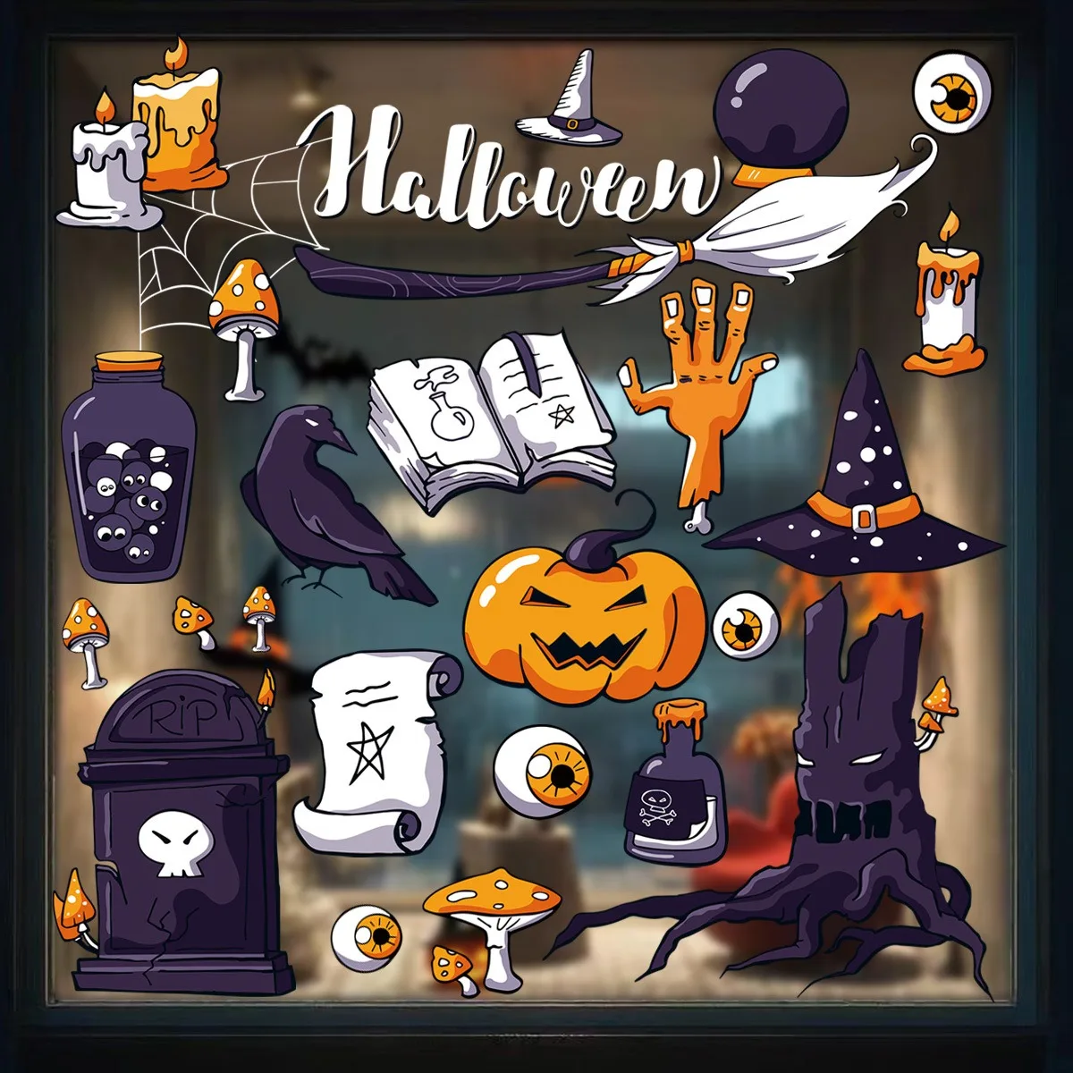 Halloween Ghost House Pumpkin Static Cling Window Decoration Reusable Removable Glass Sticker Spooky Home Decor
Halloween Ghost House Pumpkin Static Cling Window Decoration Reusable Removable Glass Sticker Spooky Home Decor