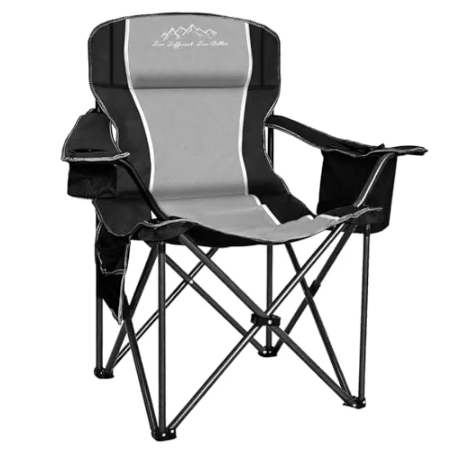 Camping Chair Portable Folding Outdoor Chair Heavy Duty Padded Chairs Lawn Chair with Cup Holder, Storage Pocket and Cooler Bag
Camping Chair Portable Folding Outdoor Chair Heavy Duty Padded Chairs Lawn Chair with Cup Holder, Storage Pocket and Cooler Bag