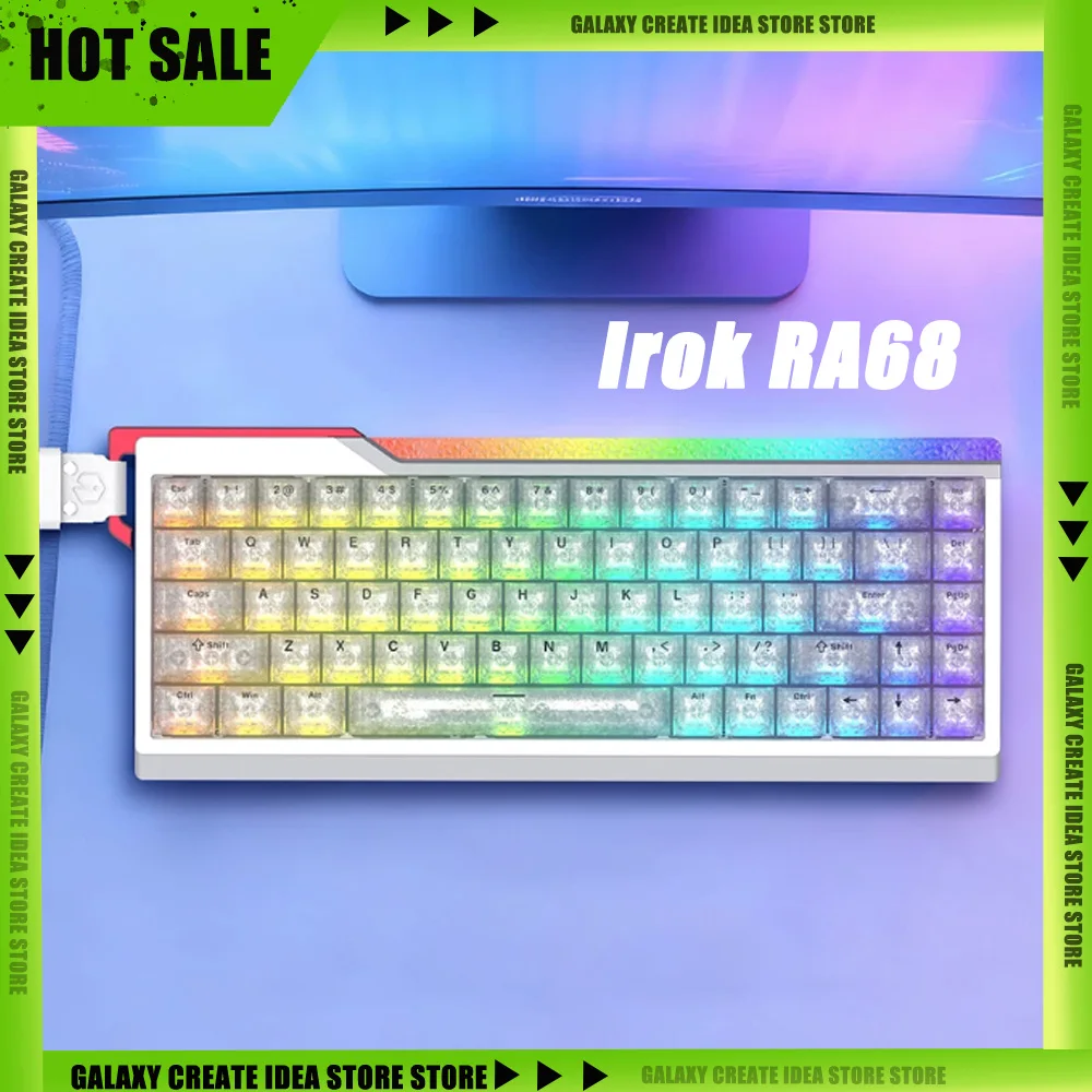 Механическая клавиатура Irok RA68 из цельного алюминия с магнитными переключателями, для гейминга и киберспорта, с возможностью горячей замены, RGB-подсветкой, настраиваемая, для настольных компьютеров, с двойным микроконтроллером
Механическая клавиатура Irok RA68 из цельного алюминия с магнитными переключателями, для гейминга и киберспорта, с возможностью горячей замены, RGB-подсветкой, настраиваемая, для настольных компьютеров, с двойным микроконтроллером