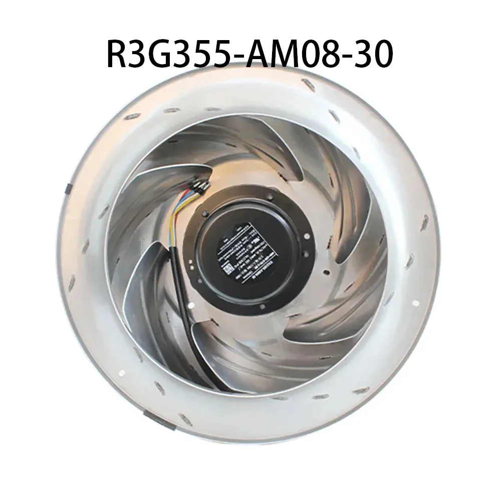 High-Airflow Centrifugal Fan R3G355-AM08-30 48VDC 3.7A φ355MM PWM inverter Cabinet Cooling
High-Airflow Centrifugal Fan R3G355-AM08-30 48VDC 3.7A φ355MM PWM inverter Cabinet Cooling