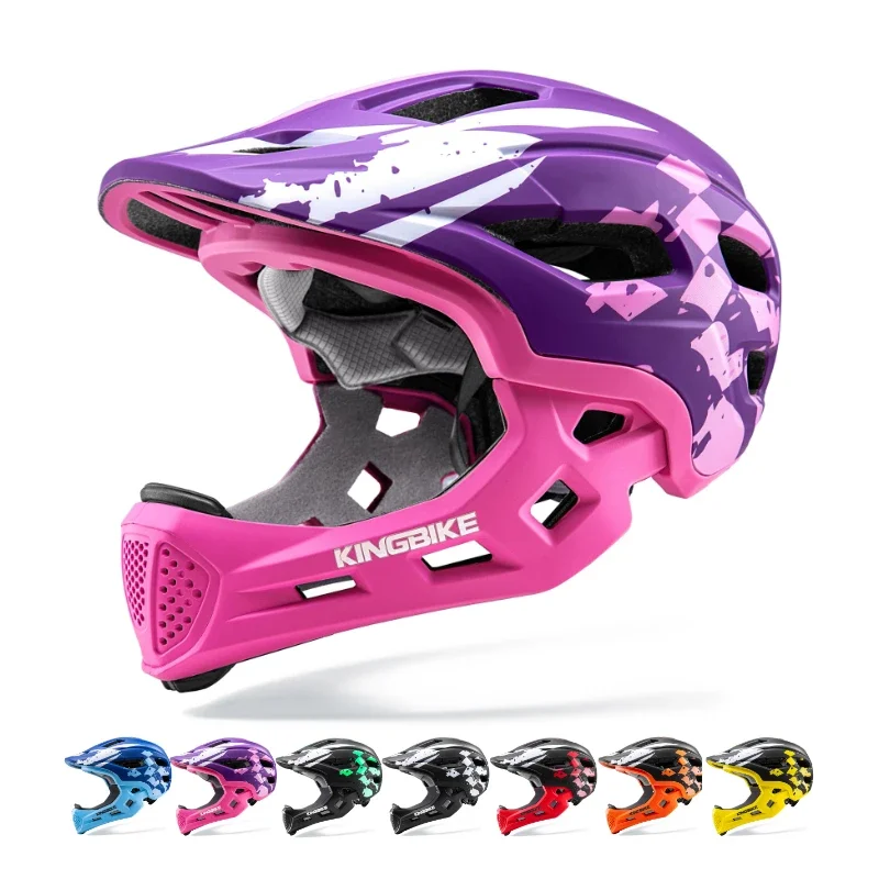 KINGBIKE Kids Detachable Full Face Helmet Road Mountain Balance Bicycle Helmet Downhill Scooter Children Cycling Safety Helmets
KINGBIKE Kids Detachable Full Face Helmet Road Mountain Balance Bicycle Helmet Downhill Scooter Children Cycling Safety Helmets