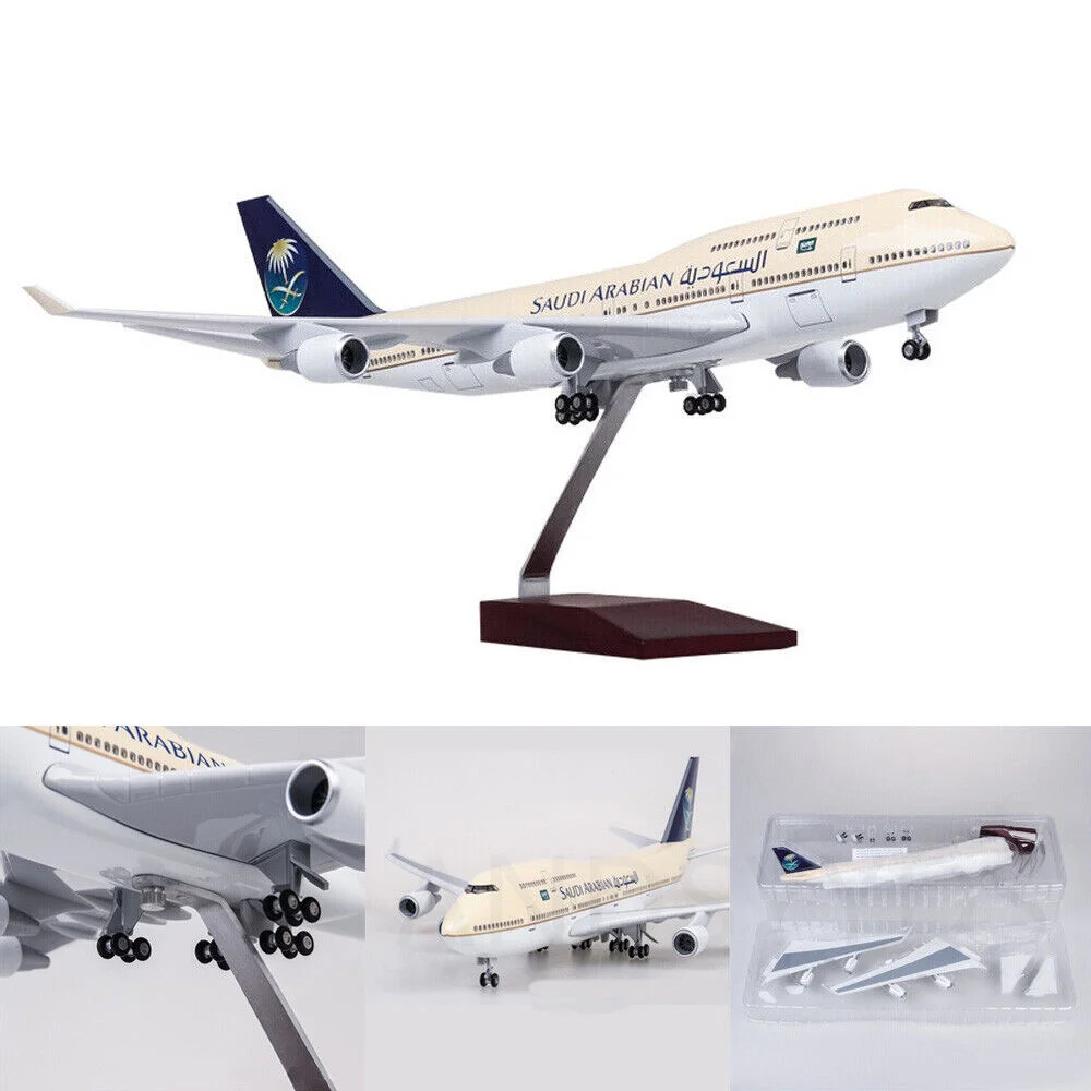 47CM Airplane Model Toys 747 B747 Saudi Arabia Building Kit Airline Aircraft Simulation Plane with Landing Gear Wheels Light
47CM Airplane Model Toys 747 B747 Saudi Arabia Building Kit Airline Aircraft Simulation Plane with Landing Gear Wheels Light