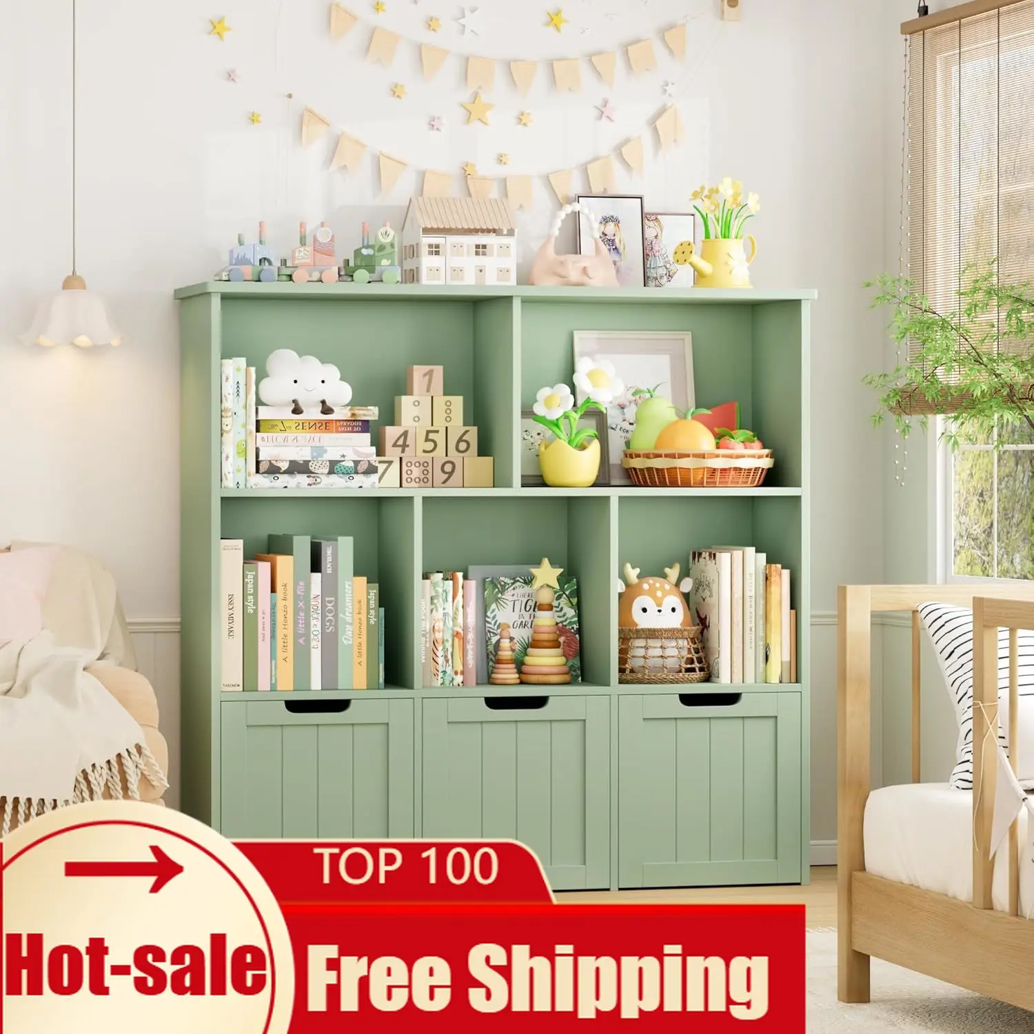 Toy Storage Organizer Movable Drawers Hidden Wheels Open Cubbies Multifunctional Floor Storage Chest Playroom Green
Toy Storage Organizer Movable Drawers Hidden Wheels Open Cubbies Multifunctional Floor Storage Chest Playroom Green