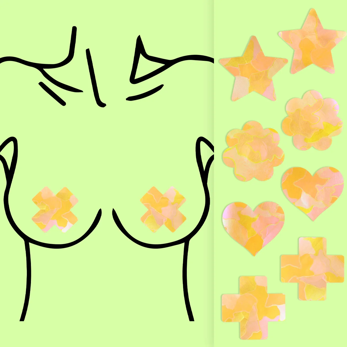 New Disposable Chest Patch With Anti Protrusion Points Orange Desert Camouflage Breathable Fun Nipple Cover Beauty Breast Patch
New Disposable Chest Patch With Anti Protrusion Points Orange Desert Camouflage Breathable Fun Nipple Cover Beauty Breast Patch