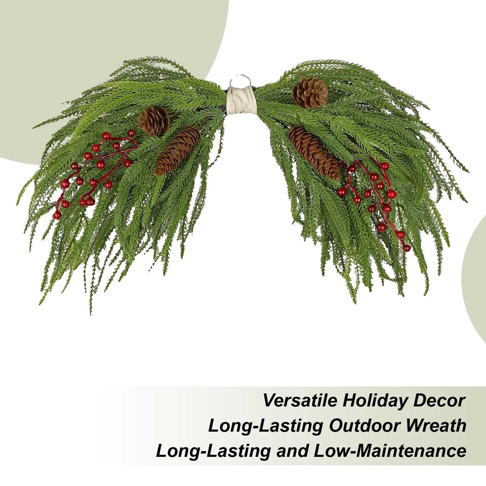 Искусственный рождественский венок, 24-дюймовый подвесной реалистичный рождественский венок из искусственных сосновых ягод для внутреннего окна, каминного ресторана
Искусственный рождественский венок, 24-дюймовый подвесной реалистичный рождественский венок из искусственных сосновых ягод для внутреннего окна, каминного ресторана