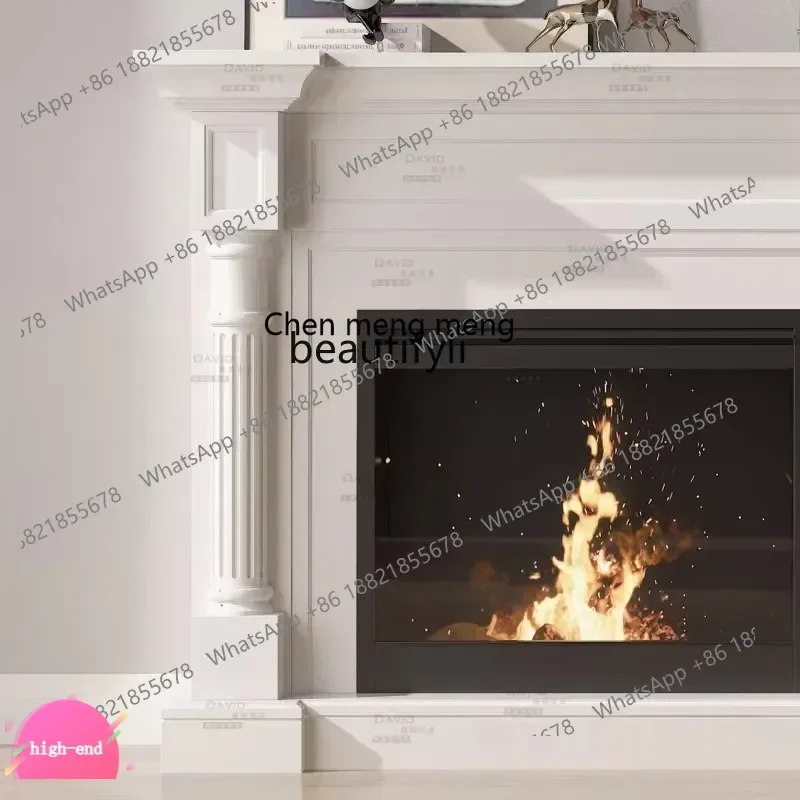 CQYModern living room entrance solid wood simulation mantel French Roman column carving wall scene design fireplace decoration
CQYModern living room entrance solid wood simulation mantel French Roman column carving wall scene design fireplace decoration