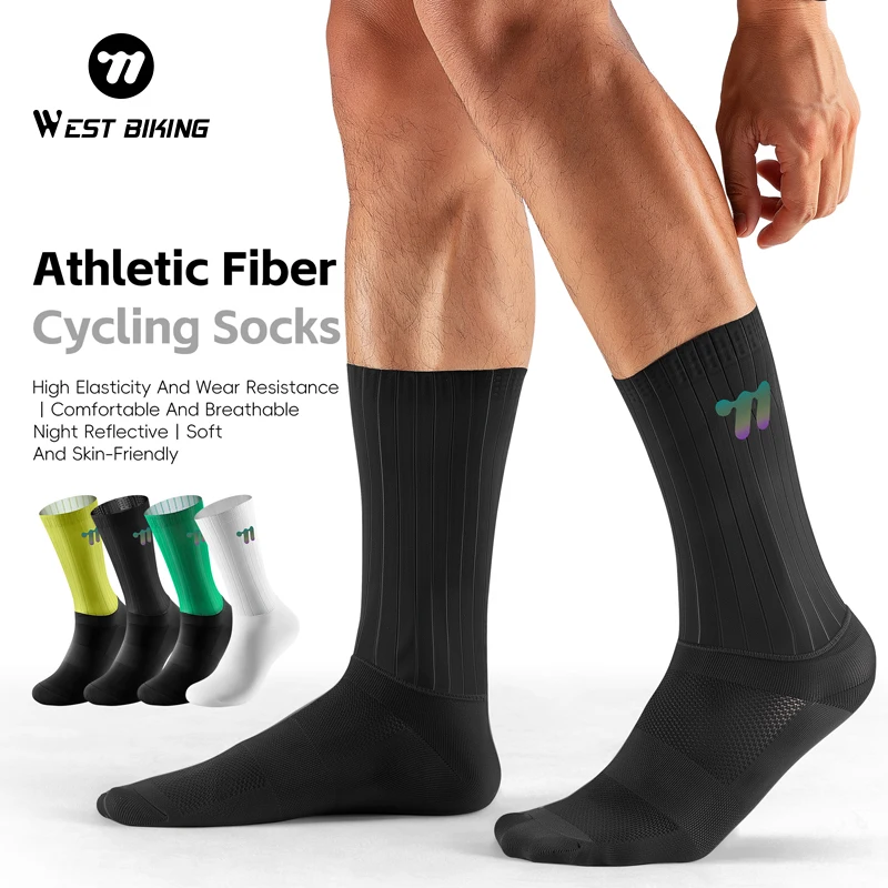 WEST BIKING Cycling Socks High Elastic Breathable Sports Socks Reflective Bike Socks Italian MITI Fabric Pro Sportswear Socks
WEST BIKING Cycling Socks High Elastic Breathable Sports Socks Reflective Bike Socks Italian MITI Fabric Pro Sportswear Socks