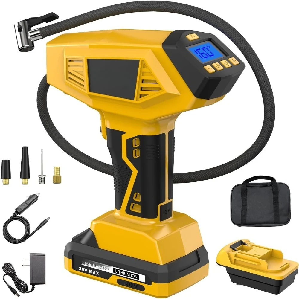 US Shipping Cordless Tire Inflator Portable Air Compressor 160 PSI High Pressure Fast Air Pump with Auto Shut Off Dual Power
US Shipping Cordless Tire Inflator Portable Air Compressor 160 PSI High Pressure Fast Air Pump with Auto Shut Off Dual Power