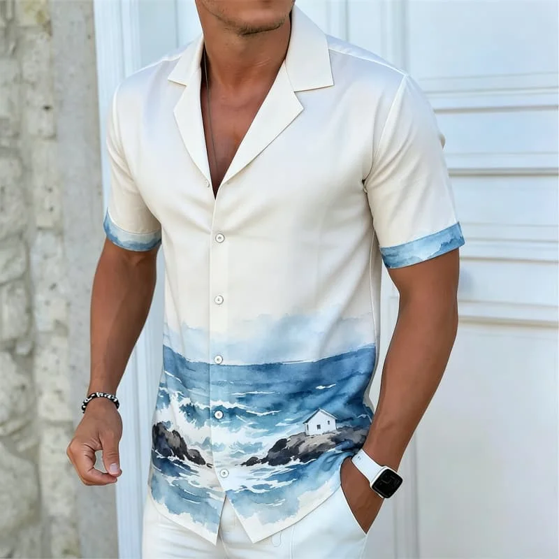 Men's Watercolor Landscape Printed Hawaiian shirt, Vibrant Tropical style, Suitable For Both Home And Daily Travel
Men's Watercolor Landscape Printed Hawaiian shirt, Vibrant Tropical style, Suitable For Both Home And Daily Travel