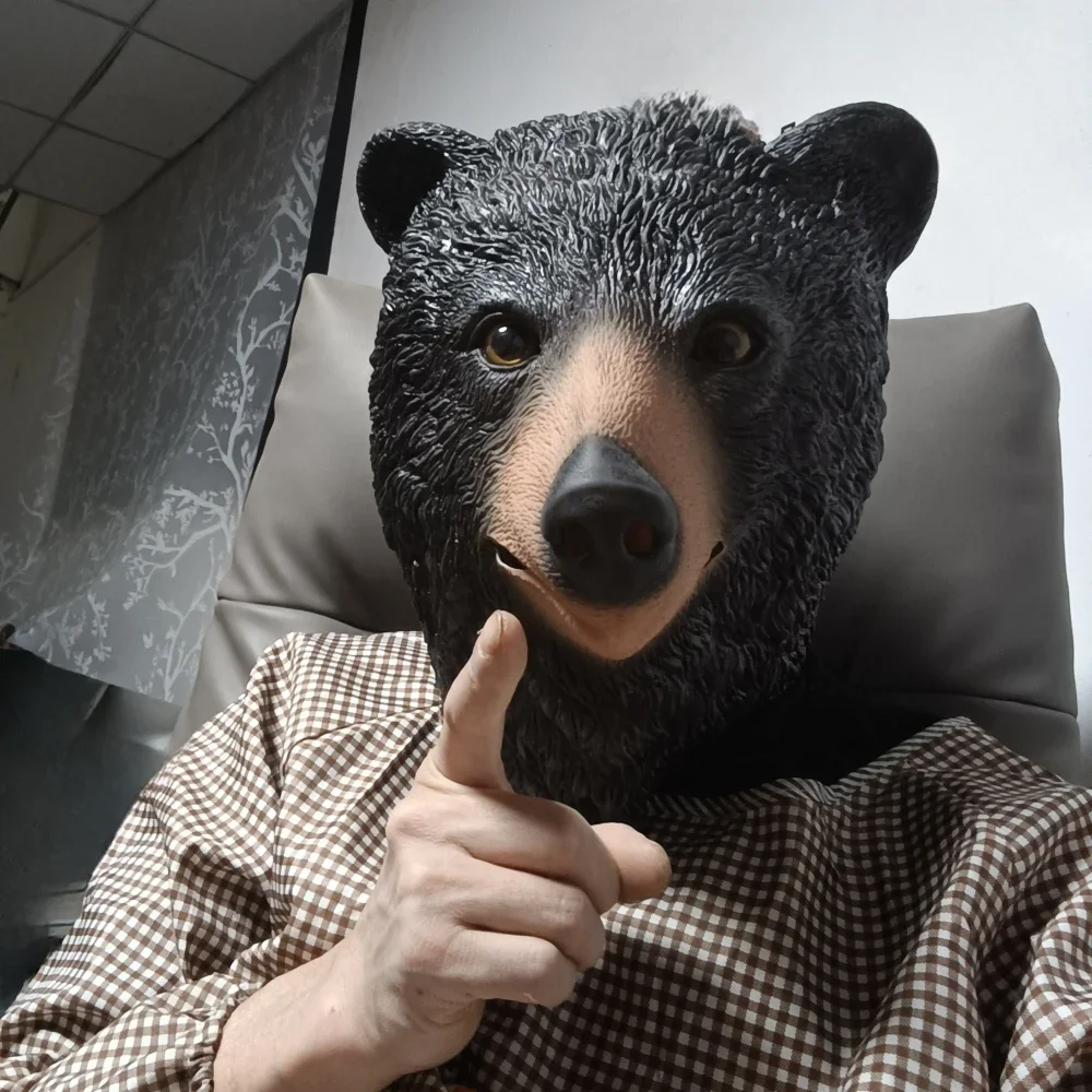 Funny Animal Grizzly Bear Mask Novelty Black Bear Full Face Masks Horror Animal Latex Full Head Headgear Halloween Party Props
Funny Animal Grizzly Bear Mask Novelty Black Bear Full Face Masks Horror Animal Latex Full Head Headgear Halloween Party Props