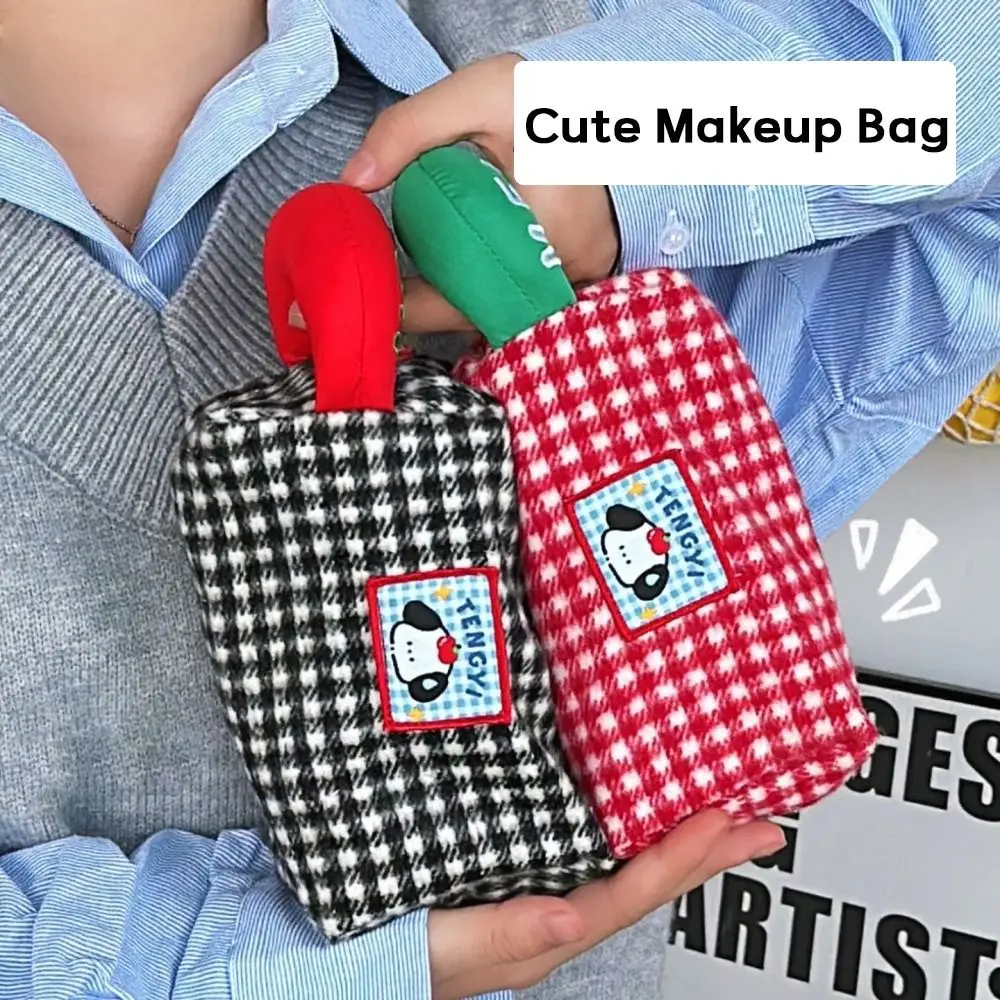 Cute Canvas Cosmetic Pouch Large Capacity Portable Makeup Bag Cartoon Plaid Handbag Travel
Cute Canvas Cosmetic Pouch Large Capacity Portable Makeup Bag Cartoon Plaid Handbag Travel