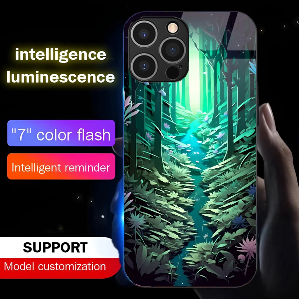 Pretty Dreamy Forest Smart Led Light Call Up Luminous Tempered Glass Phone Case For iPhone 16 E 15 14 13 12 11 Pro Max X XS XR
Pretty Dreamy Forest Smart Led Light Call Up Luminous Tempered Glass Phone Case For iPhone 16 E 15 14 13 12 11 Pro Max X XS XR