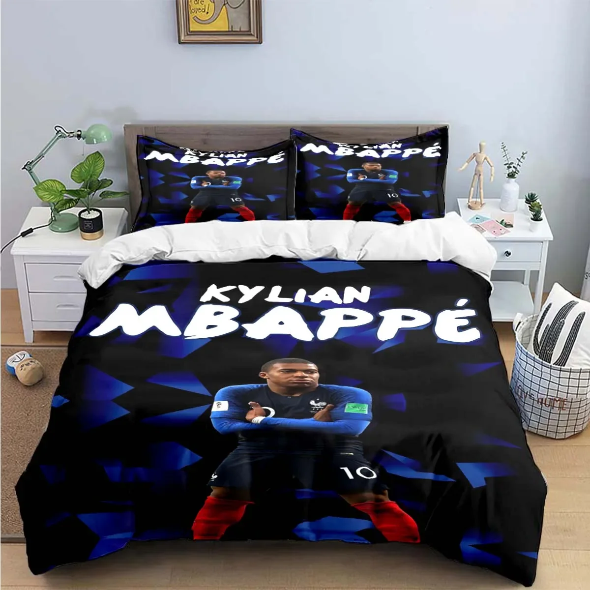 Fashion Football M-Mbappe Digital Printing Bedding Set Duvet Cover Comforter Bed Youth Kids Girl Boys Birthday Gift
Fashion Football M-Mbappe Digital Printing Bedding Set Duvet Cover Comforter Bed Youth Kids Girl Boys Birthday Gift
