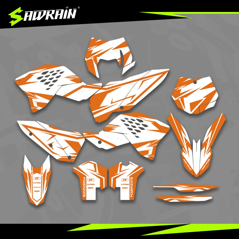 Sawrain Motorcycle Graphics Backgrounds Decal Stickers Kits for KTM EXC XCW SXF 07-10SXF 08-11EXC 010
Sawrain Motorcycle Graphics Backgrounds Decal Stickers Kits for KTM EXC XCW SXF 07-10SXF 08-11EXC 010