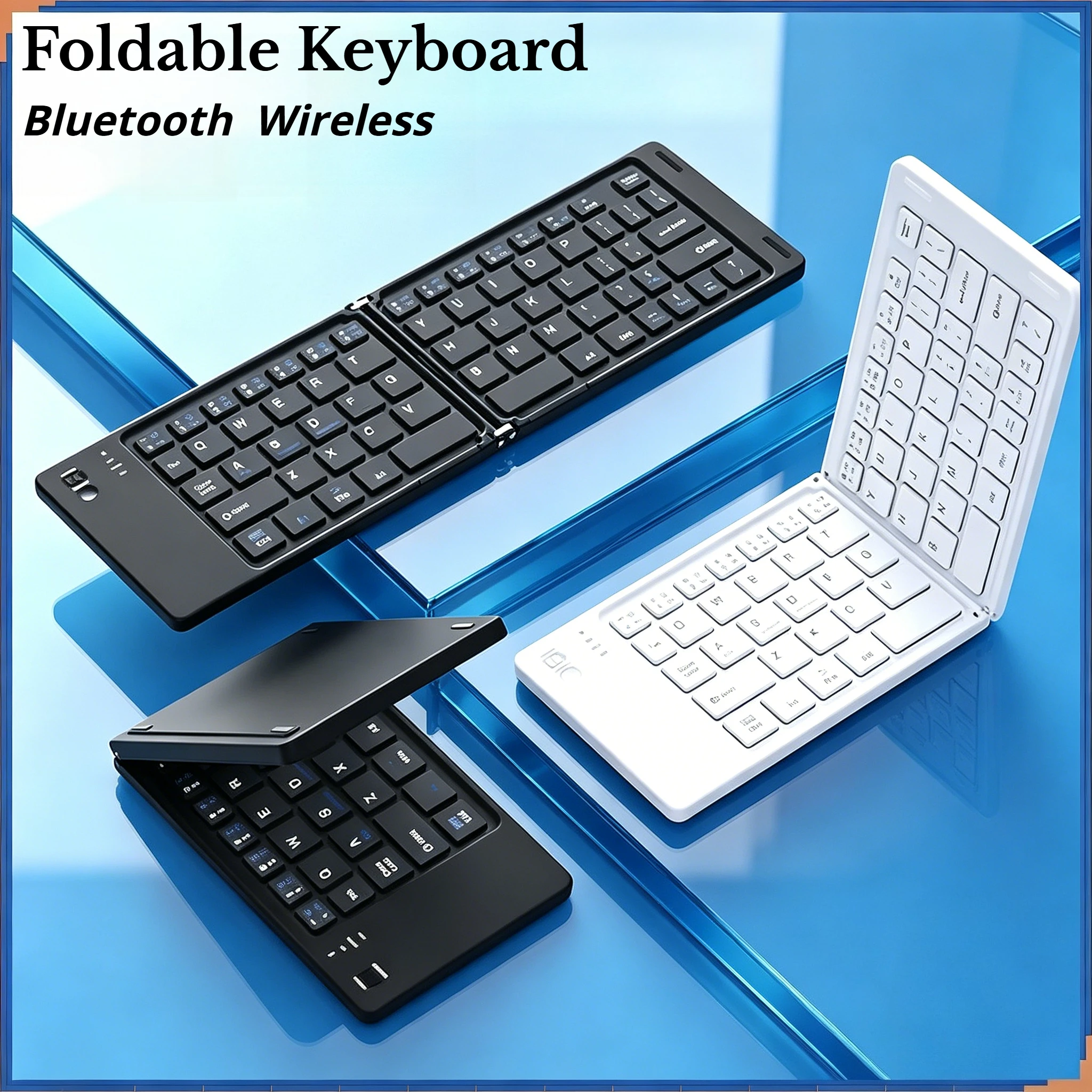 Mini Foldable Wireless Keyboard Slim Portable Bluetooth Keyboard Rechargeable Folding Keyboard for Windows IOS Android Universal
Mini Foldable Wireless Keyboard Slim Portable Bluetooth Keyboard Rechargeable Folding Keyboard for Windows IOS Android Universal