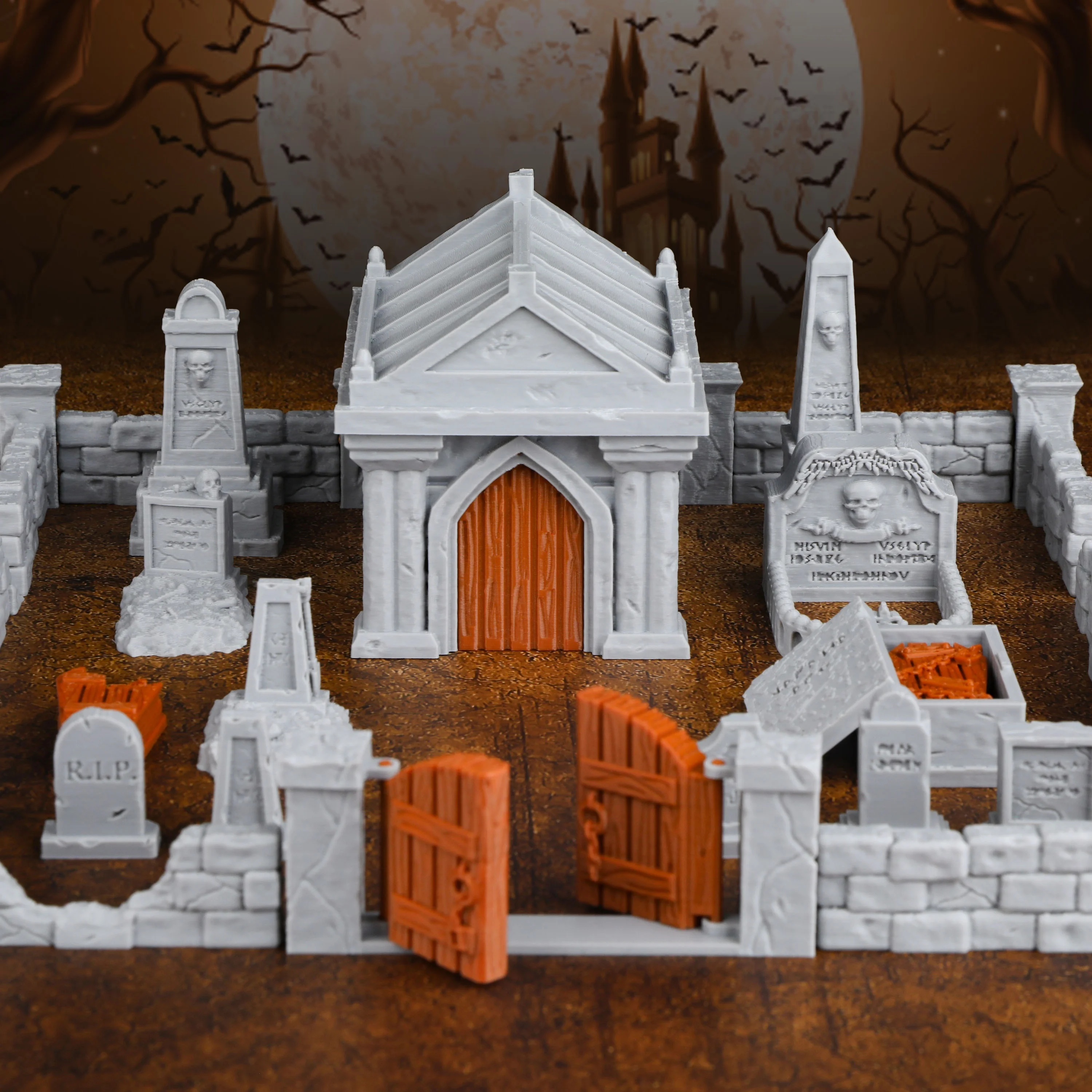 RPG Cemetery Miniature Terrain Set | Tombstones & Fences - Compatible With TRPG Tabletop Role Playing Game Terrain
RPG Cemetery Miniature Terrain Set | Tombstones & Fences - Compatible With TRPG Tabletop Role Playing Game Terrain