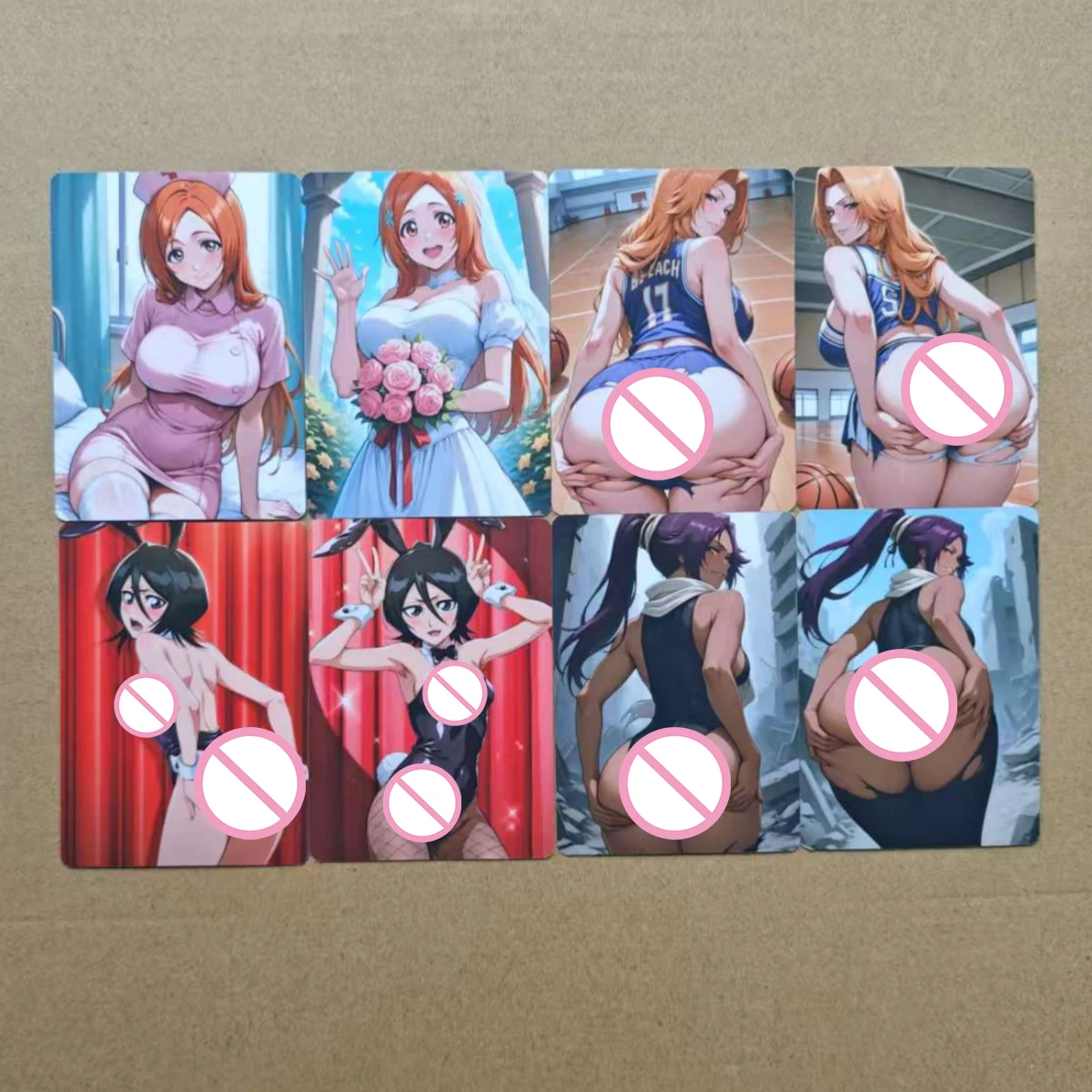 8Pcs/set Sexy Card NSFW Kuchiki Rukia Shihouin Yoruichi Inoue Orihime Matsumoto Rangiku Double Side Beautiful Girl DIY Card
8Pcs/set Sexy Card NSFW Kuchiki Rukia Shihouin Yoruichi Inoue Orihime Matsumoto Rangiku Double Side Beautiful Girl DIY Card