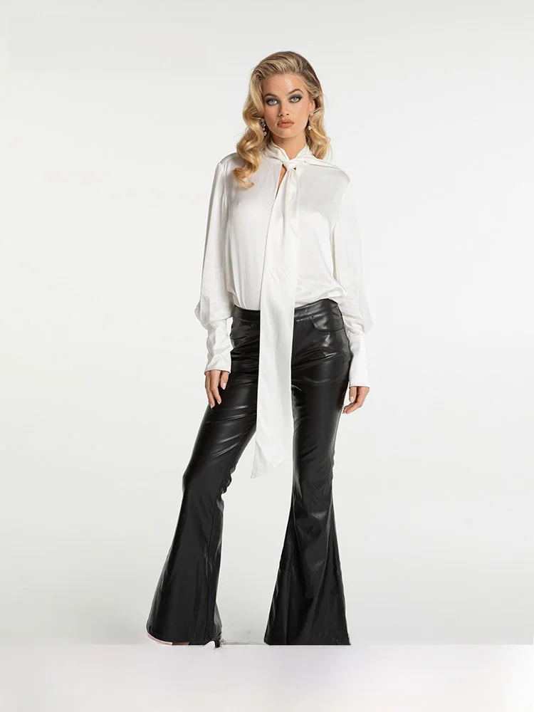 Nana Jacqueline Selected 3NanaJacqueline Elastic PU Leather Pants Soft Sexy Retro Flared Skirt Fit Women's Casual Pants
Nana Jacqueline Selected 3NanaJacqueline Elastic PU Leather Pants Soft Sexy Retro Flared Skirt Fit Women's Casual Pants
