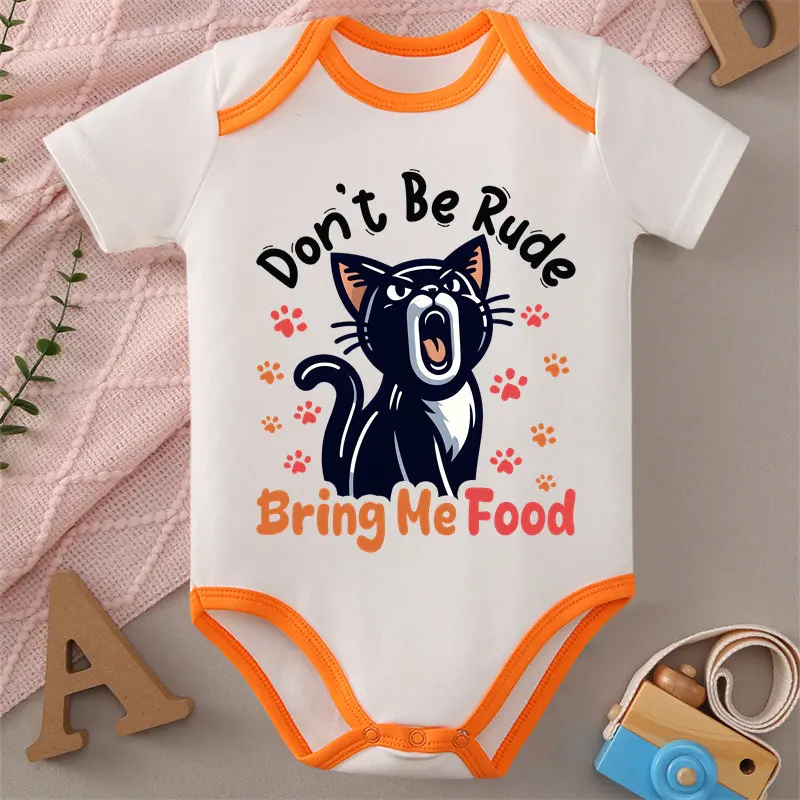 100% Cotton Onesie Don't Be Rude Bring Me Food Print Bodysuit Comfortable Cloth for Baby Jumpsuit for 0 To 12 Months Newborn
100% Cotton Onesie Don't Be Rude Bring Me Food Print Bodysuit Comfortable Cloth for Baby Jumpsuit for 0 To 12 Months Newborn