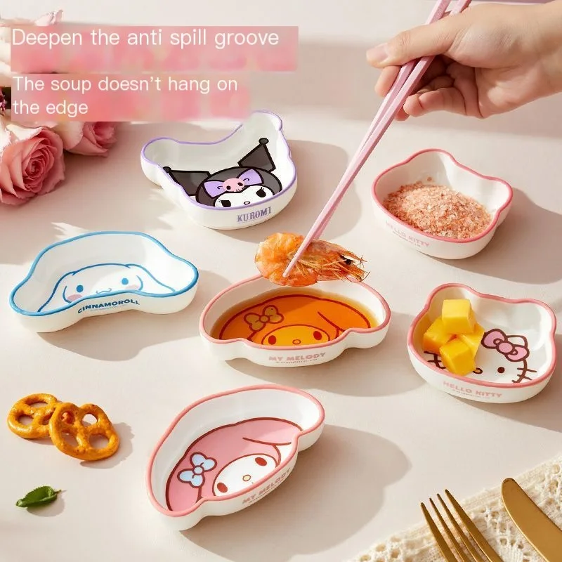 Sanrio Cartoon Melody Dipping Dishes Household Ceramics Soy Sauce Vinegar Pickles Hot Pot Barbecue Small Plate Cute Tableware
Sanrio Cartoon Melody Dipping Dishes Household Ceramics Soy Sauce Vinegar Pickles Hot Pot Barbecue Small Plate Cute Tableware