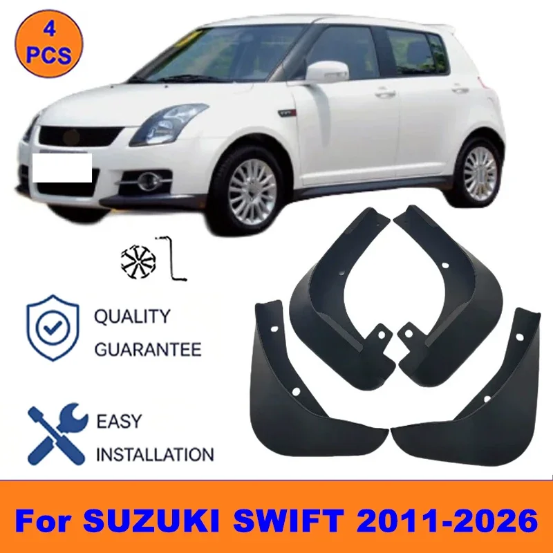 4Pcs Mud Flaps For SUZUKI SWIFT 2011-2026 - Splash Guards Front&Rear Wheel Fender Mudguards Car Exterior Protection Accessory
4Pcs Mud Flaps For SUZUKI SWIFT 2011-2026 - Splash Guards Front&Rear Wheel Fender Mudguards Car Exterior Protection Accessory