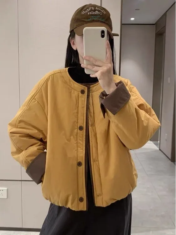 High-End Color Blo Cotton Jaet Women's ort Outerwear Warm Loose Winter Faion Top Small Size Friendly Outer Layer
High-End Color Blo Cotton Jaet Women's ort Outerwear Warm Loose Winter Faion Top Small Size Friendly Outer Layer