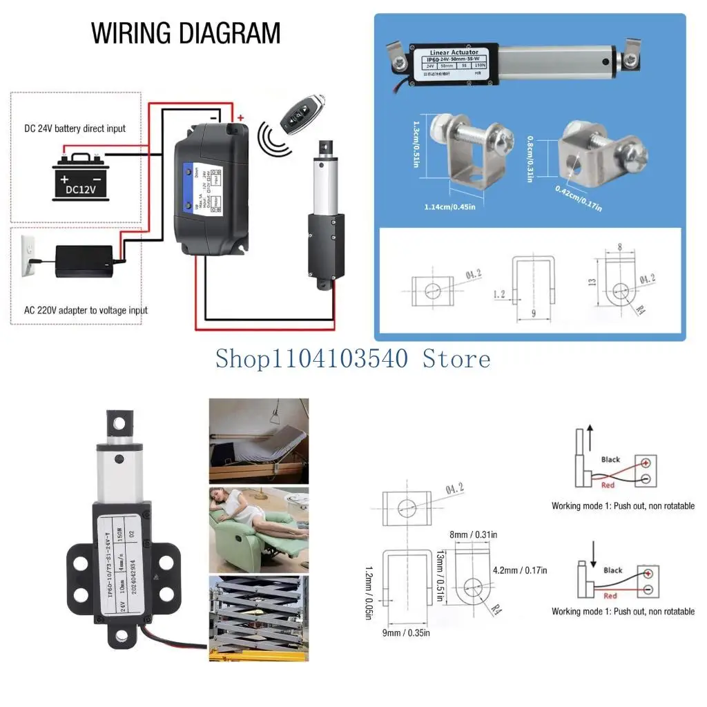 02DC 24V150N Small Electric Linear Actuator Telescopic Small Motion Actuator Motor Controllers for Sofa Robot Table Enduring
02DC 24V150N Small Electric Linear Actuator Telescopic Small Motion Actuator Motor Controllers for Sofa Robot Table Enduring