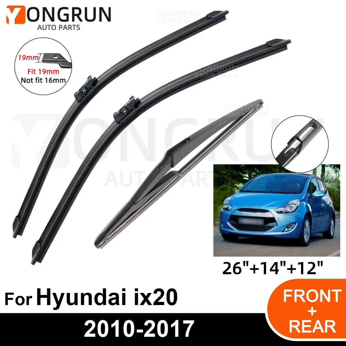 Щетка стеклоочистителя для Hyundai ix20 2010-2017, резиновые аксессуары, 3 шт.
Щетка стеклоочистителя для Hyundai ix20 2010-2017, резиновые аксессуары, 3 шт.