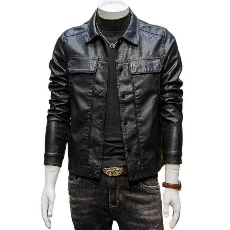 2024 New Men Winter Faux Leather Clothing Short Leisure Pu Overcoat Stand-up Collar Loose PU Leather Jacket Self-cultivation
2024 New Men Winter Faux Leather Clothing Short Leisure Pu Overcoat Stand-up Collar Loose PU Leather Jacket Self-cultivation