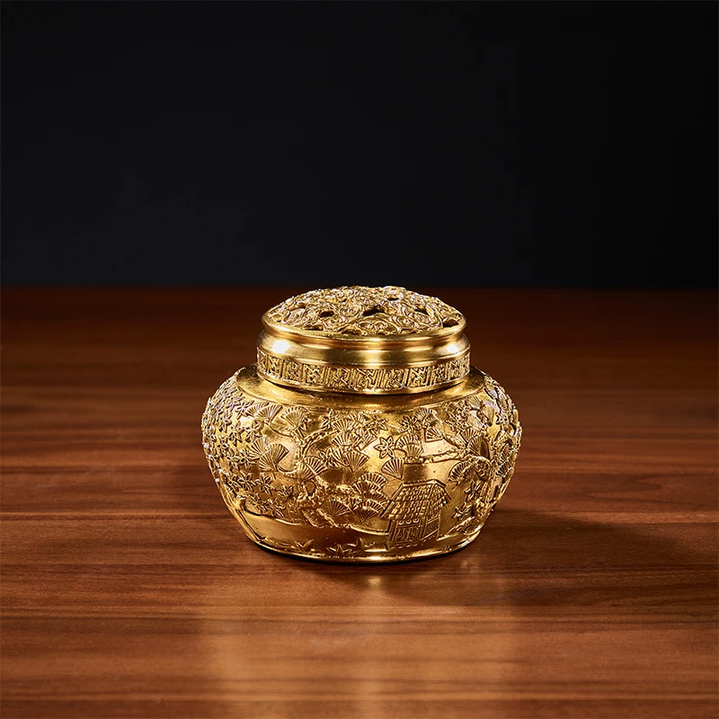 European High-Quality Traditional Porch Gift French Retro Luxury Brass Metal With Lid Portable Censer Ornament
European High-Quality Traditional Porch Gift French Retro Luxury Brass Metal With Lid Portable Censer Ornament