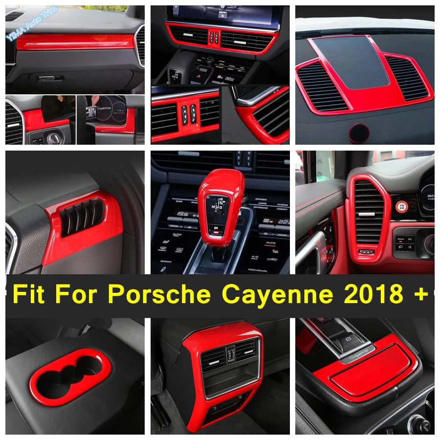 Red Window Switch / Head Light Adjust Button / AC Vent / Cup Holder Cover Trim For Porsche Cayenne 2018 - 2023 Interior Parts
Red Window Switch / Head Light Adjust Button / AC Vent / Cup Holder Cover Trim For Porsche Cayenne 2018 - 2023 Interior Parts