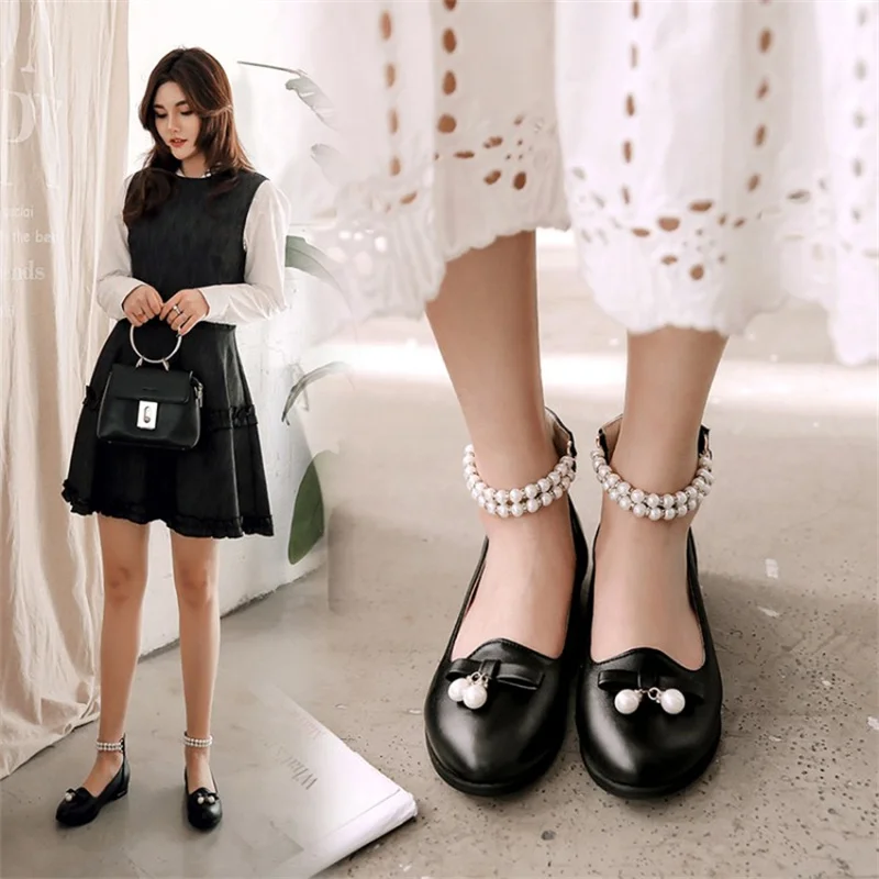 YQBTDL 2022 Summer Pearl Beading Buckle Strap Mary Jane Shoes for Women Shoes Low Heel Pink Black White Girl Bride Shoes Bowknot
YQBTDL 2022 Summer Pearl Beading Buckle Strap Mary Jane Shoes for Women Shoes Low Heel Pink Black White Girl Bride Shoes Bowknot