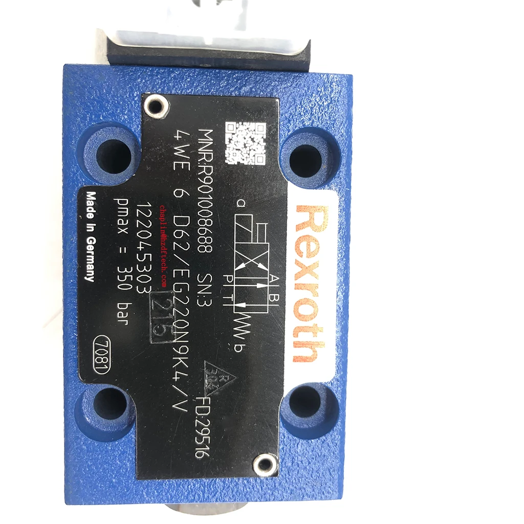 R901008688 4WE6D62/EG220N9K4/V Direct Acting Directional Sliding Valve with Electromagnetic Start
R901008688 4WE6D62/EG220N9K4/V Direct Acting Directional Sliding Valve with Electromagnetic Start