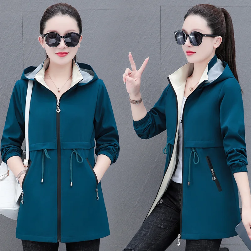 Double-Sided Windbreaker Mid-Length Women's Trench Coat 2024 New Korean Spring Autumn Loose Female Windbreaker Tops 5XL
Double-Sided Windbreaker Mid-Length Women's Trench Coat 2024 New Korean Spring Autumn Loose Female Windbreaker Tops 5XL
