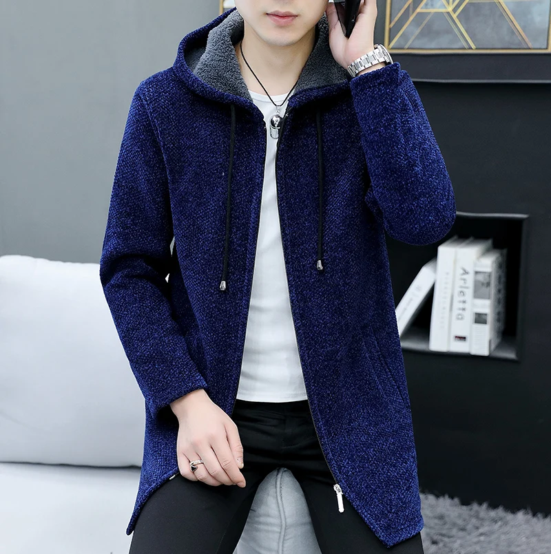 Add Fleece To Thicken Cardigan Coat Sweater Male Korean Version of The Trend in Autumn/ Winter Long Hooded Sweater Trench Coat
Add Fleece To Thicken Cardigan Coat Sweater Male Korean Version of The Trend in Autumn/ Winter Long Hooded Sweater Trench Coat