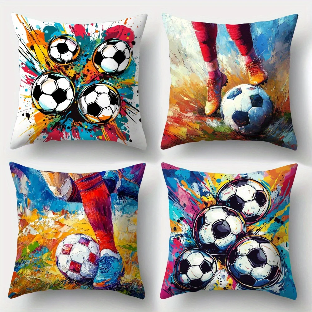 4Pcs Art Soccer Throw Pillow Covers Colorful Graffiti Football Cushion Cases for Living Room Bedroom Sofa Home Ornament
4Pcs Art Soccer Throw Pillow Covers Colorful Graffiti Football Cushion Cases for Living Room Bedroom Sofa Home Ornament