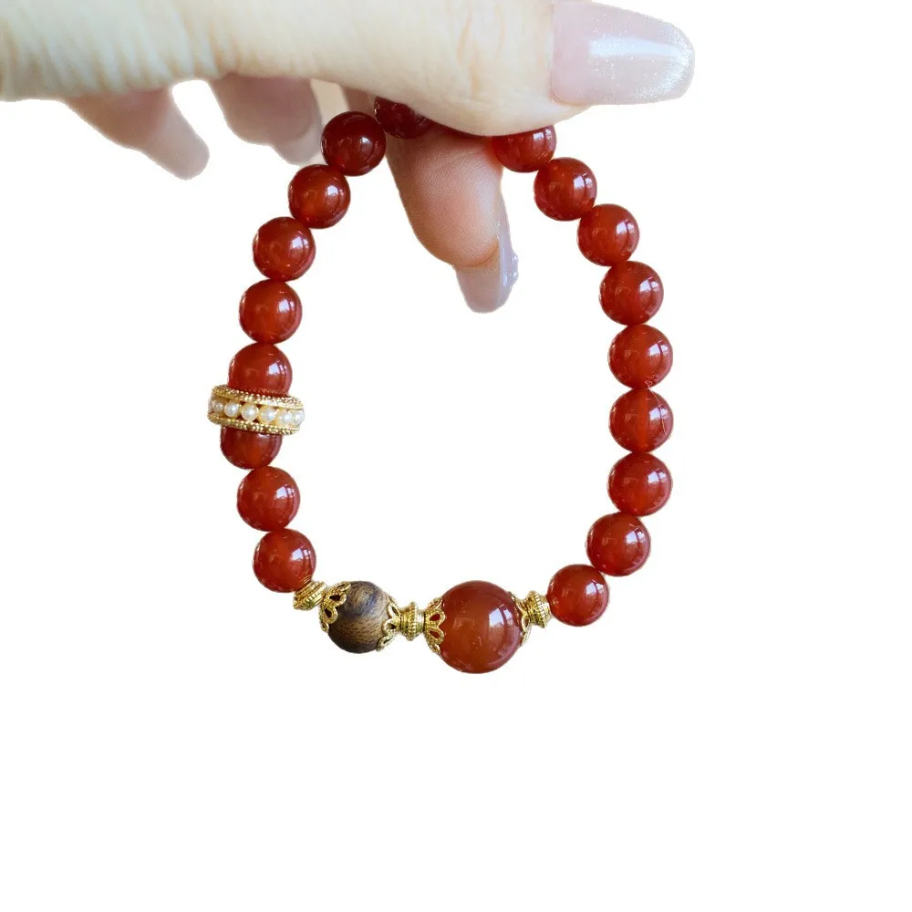 Natural Red Agate Agarwood Beaded Bracelets for Women Light Luxury Buddhist Prayer Bead Hand Jewelry Gifts
Natural Red Agate Agarwood Beaded Bracelets for Women Light Luxury Buddhist Prayer Bead Hand Jewelry Gifts
