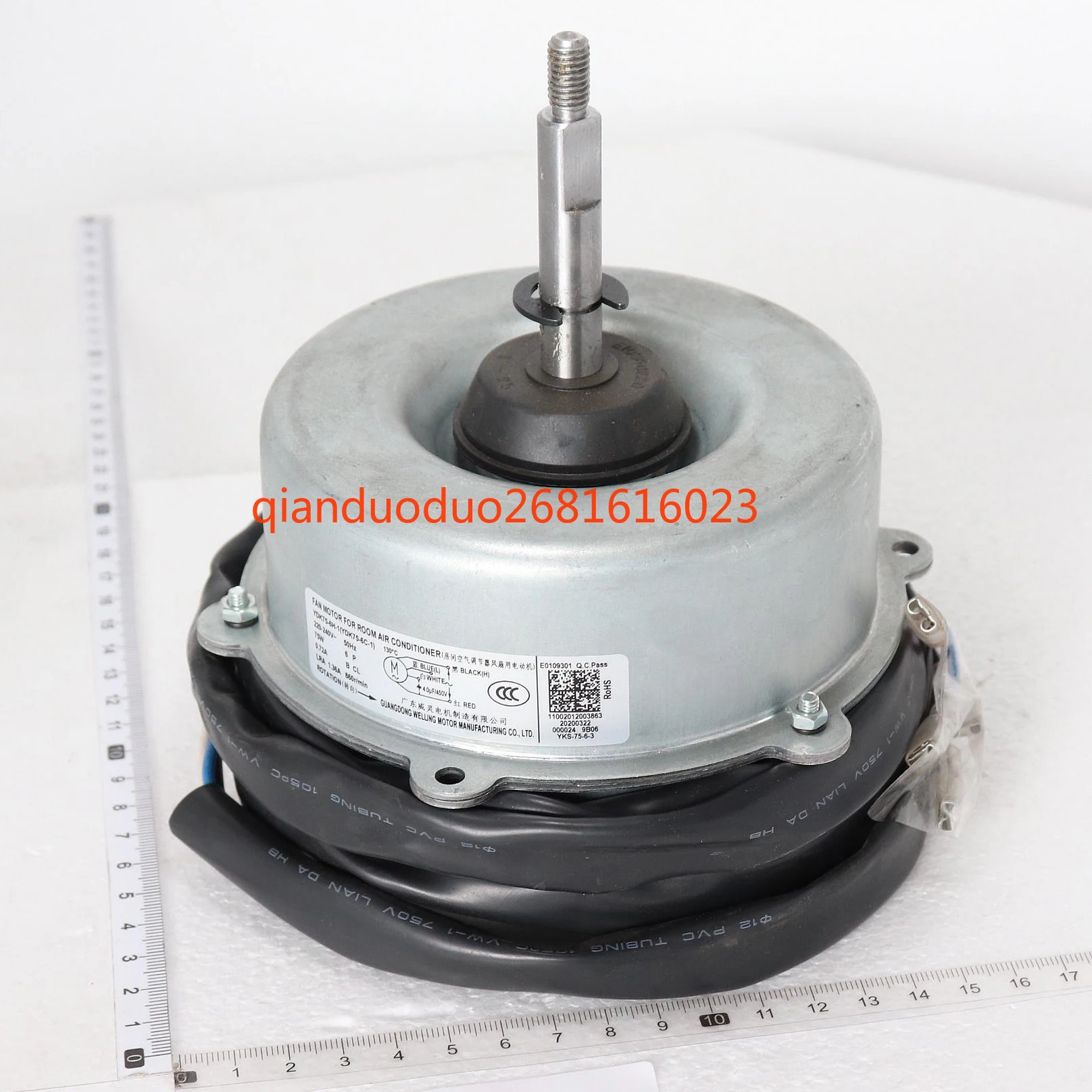 Suitable for Midea air energy hot water heater motor YKS- 75/90/100 YKT- 18/24/30/36/37 YDK75
Suitable for Midea air energy hot water heater motor YKS- 75/90/100 YKT- 18/24/30/36/37 YDK75