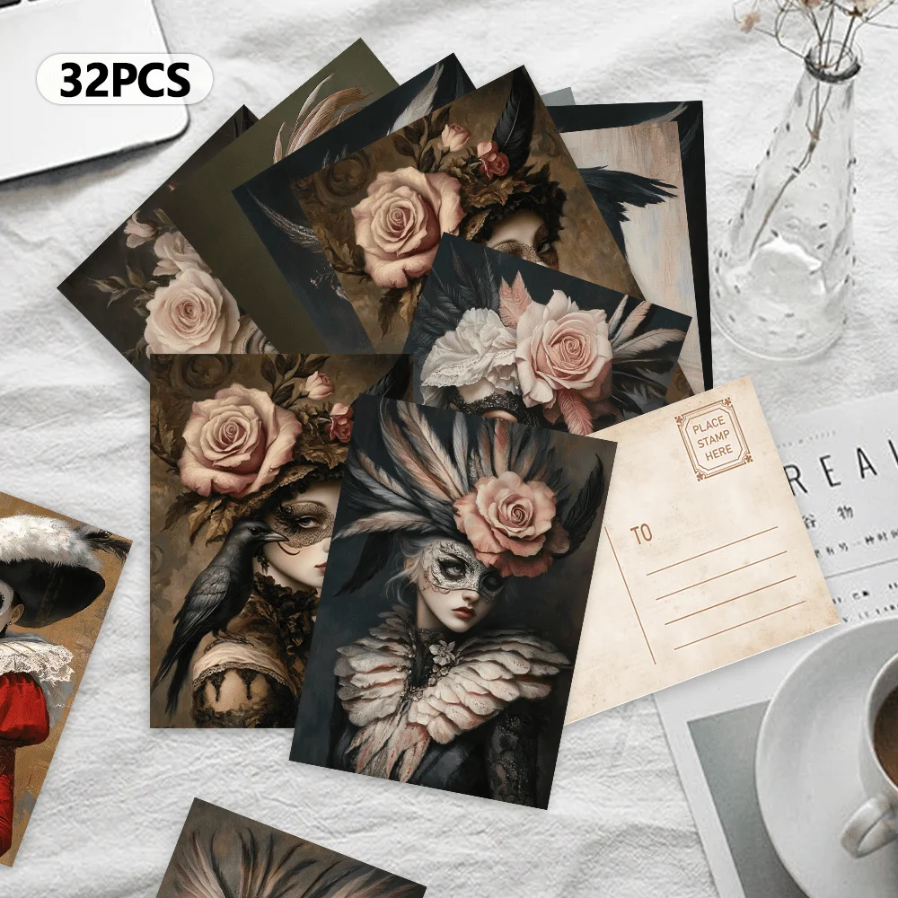 32pcs,floral feather headpieces Postcards, decoration/greeting cards/postcards, high-precision printing,collectible and mailable
32pcs,floral feather headpieces Postcards, decoration/greeting cards/postcards, high-precision printing,collectible and mailable