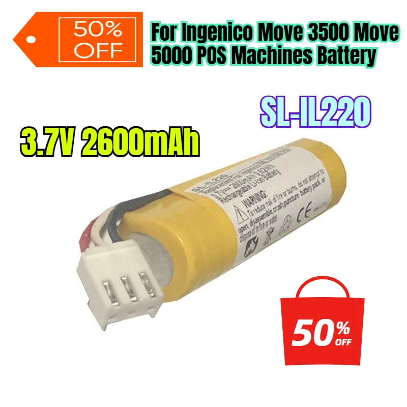 3.7V 2600mAh F26402298 for Ingenico Move 3500 Move 5000 POS Machines Battery
3.7V 2600mAh F26402298 for Ingenico Move 3500 Move 5000 POS Machines Battery