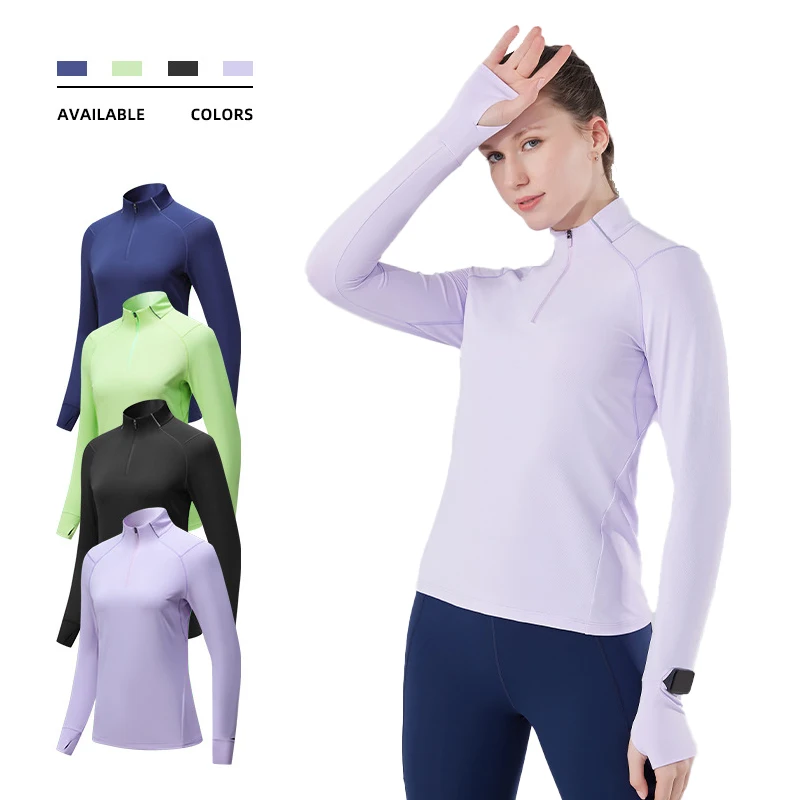 (S-XL)Quick Dry Running T-shirt Women Moisture Wicking Exercise Traning Fitness Tops Half Zipper Long Sleeve Sport Tee Shirt
(S-XL)Quick Dry Running T-shirt Women Moisture Wicking Exercise Traning Fitness Tops Half Zipper Long Sleeve Sport Tee Shirt
