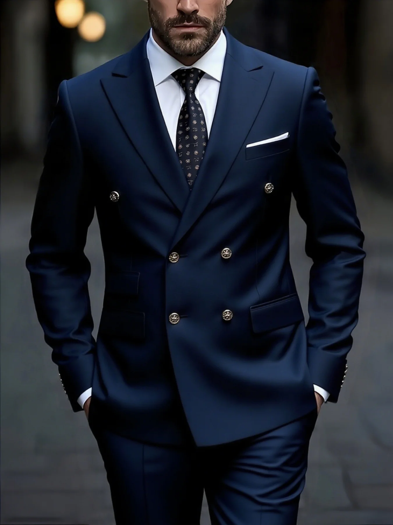 Men's Prom Party Suit Set Double Breasted Peak Lapel Solid Elegant Office Wedding
Men's Prom Party Suit Set Double Breasted Peak Lapel Solid Elegant Office Wedding