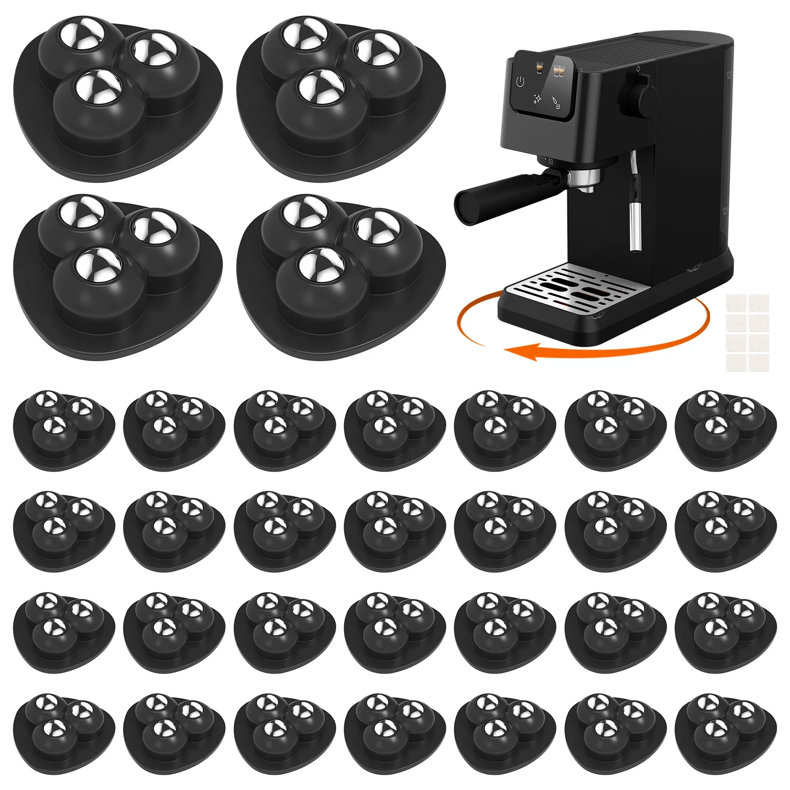 32Pcs Self Adhesive Caster Wheel 360° Rotating Small Furniture Swivel Caster Small Appliance Roller Wheel for Coffee Machine Air
32Pcs Self Adhesive Caster Wheel 360° Rotating Small Furniture Swivel Caster Small Appliance Roller Wheel for Coffee Machine Air