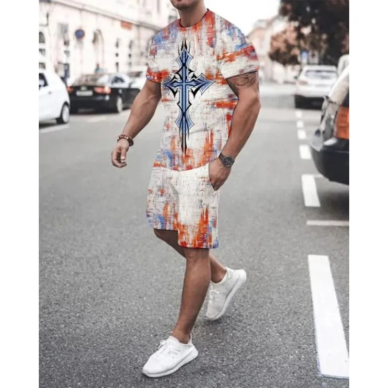 2025 Fashion Men's 3D Printed T-shirt 2-piece Set Loose Retro Casual Fashion Oversized Short Sleeve Polyester Fiber Set
2025 Fashion Men's 3D Printed T-shirt 2-piece Set Loose Retro Casual Fashion Oversized Short Sleeve Polyester Fiber Set