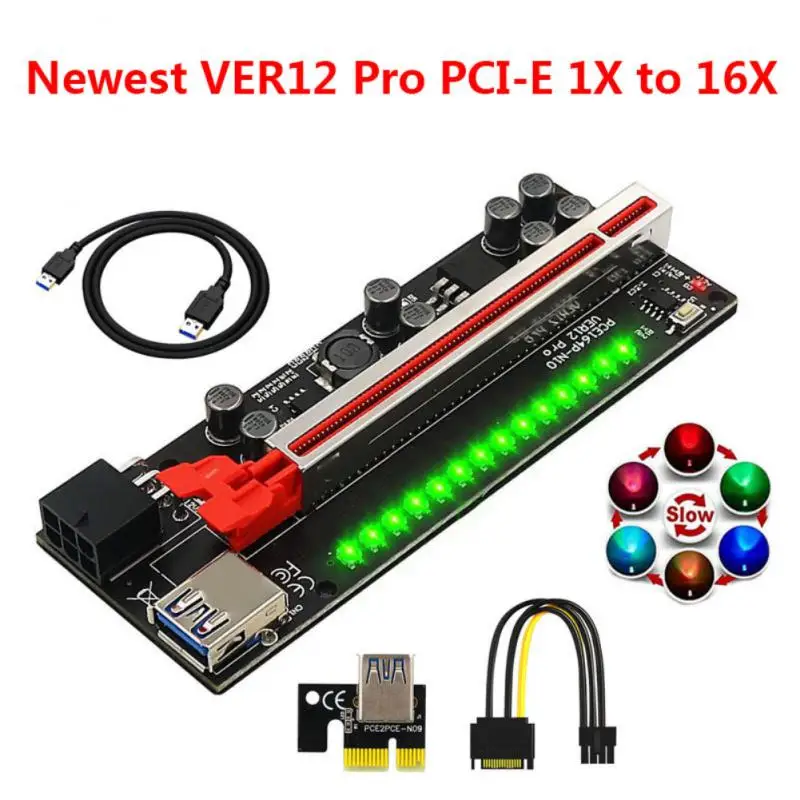 Pci-e Райзер Ver012 6pin 4pin интерфейс Usb 3,0 Майнер Райзер Sata адаптер кабель для видеокарты Ver012 Новинка
Pci-e Райзер Ver012 6pin 4pin интерфейс Usb 3,0 Майнер Райзер Sata адаптер кабель для видеокарты Ver012 Новинка