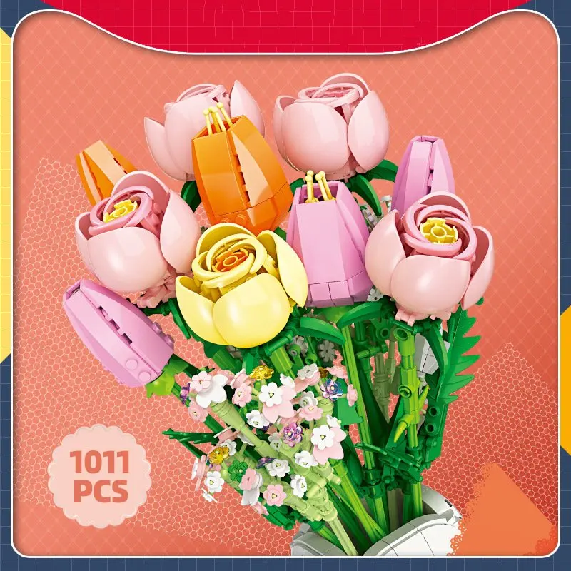 Botanical Collection Building Blocks Flower Set DIY Rose Tulip Orchid Model Home Gift for Mom Wife Valentine's Day Mother's Day
Botanical Collection Building Blocks Flower Set DIY Rose Tulip Orchid Model Home Gift for Mom Wife Valentine's Day Mother's Day